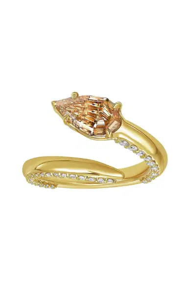 RARE COLORS BY NAMDAR Champagne Diamond Spiral Pinky Ring | Thumbnail 1 RARE COLORS BY NAMDAR Champagne Diamond Spiral Pinky Ring | Thumbnail 1