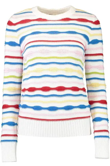 MINNIE ROSE Novelty Stripe Crew Top | Thumbnail 1 MINNIE ROSE Novelty Stripe Crew Top | Thumbnail 1