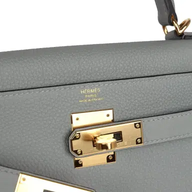 HERMÈS Hermes Kelly Retourne 28 Gris Mouette Togo Gold Hardware | Thumbnail 7 HERMÈS Hermes Kelly Retourne 28 Gris Mouette Togo Gold Hardware | Thumbnail 7