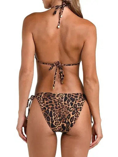 L'Agence Women's Patch Leopard Annabelle Triangle Bikini Top | Thumbnail 4 L'Agence Women's Patch Leopard Annabelle Triangle Bikini Top | Thumbnail 4