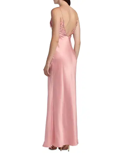 LoveShackFancy Women's Mystara Satin Maxi Slipdress | Thumbnail 5 LoveShackFancy Women's Mystara Satin Maxi Slipdress | Thumbnail 5