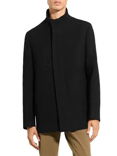 Theory Men's Clarence Melton Virgin Wool-Blend Coat - Black - Size XXL | Thumbnail 2 Theory Men's Clarence Melton Virgin Wool-Blend Coat - Black - Size XXL | Thumbnail 2