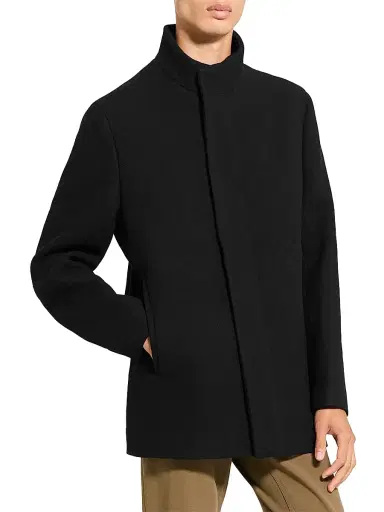 Theory Men's Clarence Melton Virgin Wool-Blend Coat - Black - Size XXL | Thumbnail 3 Theory Men's Clarence Melton Virgin Wool-Blend Coat - Black - Size XXL | Thumbnail 3