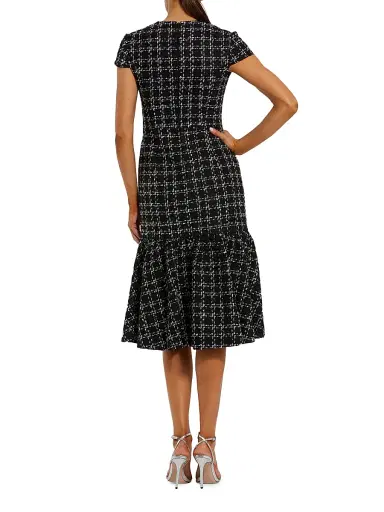 Mac Duggal Women's Boucle Tweed Midi-Dress - Black Silver - Size 14 | Thumbnail 2 Mac Duggal Women's Boucle Tweed Midi-Dress - Black Silver - Size 14 | Thumbnail 2
