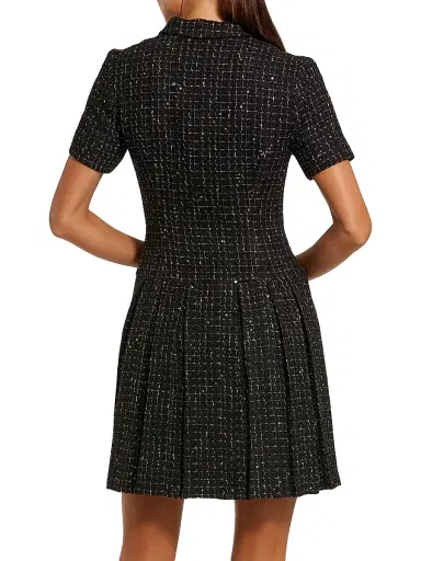 Mac Duggal Women's Tweed Blazer Minidress - Black | Thumbnail 3 Mac Duggal Women's Tweed Blazer Minidress - Black | Thumbnail 3