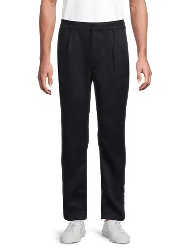 Onia Men's Pleated Tapered Pants - Midnight | Thumbnail 3 Onia Men's Pleated Tapered Pants - Midnight | Thumbnail 3