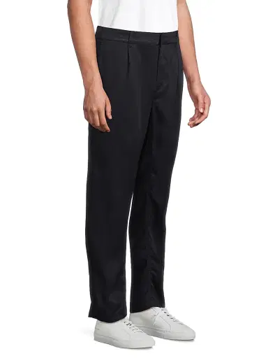 Onia Men's Pleated Tapered Pants - Midnight | Thumbnail 4 Onia Men's Pleated Tapered Pants - Midnight | Thumbnail 4