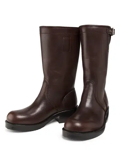 Dries Van Noten Women's Leather Boots - Dark Brown | Thumbnail 2 Dries Van Noten Women's Leather Boots - Dark Brown | Thumbnail 2