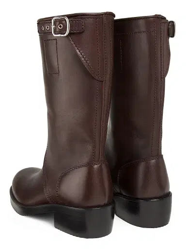 Dries Van Noten Women's Leather Boots - Dark Brown | Thumbnail 3 Dries Van Noten Women's Leather Boots - Dark Brown | Thumbnail 3