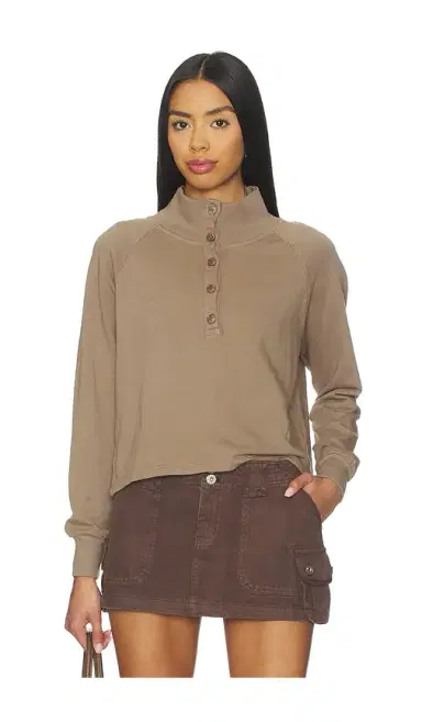 LA Made Alexander Half Button Up Pullover | Thumbnail 1 LA Made Alexander Half Button Up Pullover | Thumbnail 1