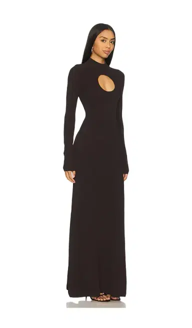 NICHOLAS Diantha Long Sleeve Midi Dress With Circle Cutout | Thumbnail 2 NICHOLAS Diantha Long Sleeve Midi Dress With Circle Cutout | Thumbnail 2