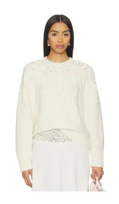 LoveShackFancy Sloanna Pullover Sweater | Thumbnail 1 LoveShackFancy Sloanna Pullover Sweater | Thumbnail 1