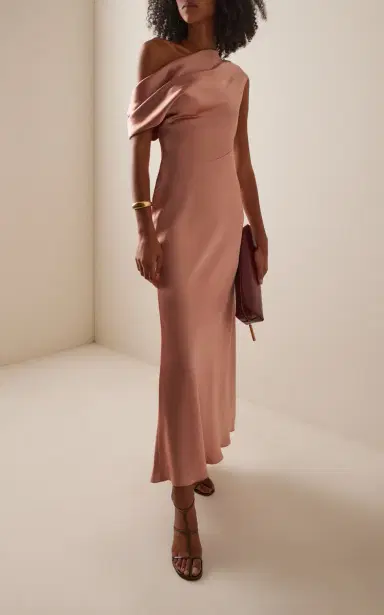 SEV Off-The-Shoulder Draped Satin Maxi Dress | Thumbnail 2 SEV Off-The-Shoulder Draped Satin Maxi Dress | Thumbnail 2