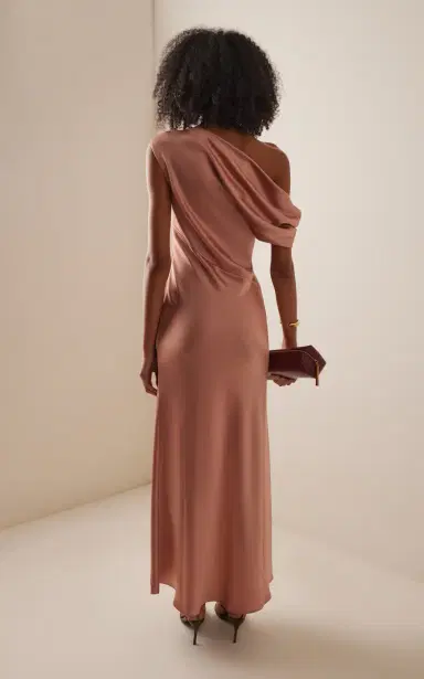 SEV Off-The-Shoulder Draped Satin Maxi Dress | Thumbnail 4 SEV Off-The-Shoulder Draped Satin Maxi Dress | Thumbnail 4