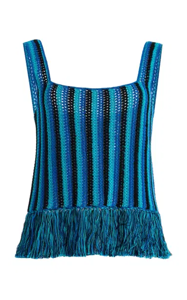 ESCVDO Misti Fringed Crocheted Cotton Tank Top | Thumbnail 6 ESCVDO Misti Fringed Crocheted Cotton Tank Top | Thumbnail 6