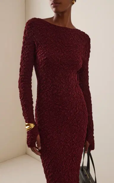 By Malene Birger Venus Smocked Knit Maxi Dress | Thumbnail 3 By Malene Birger Venus Smocked Knit Maxi Dress | Thumbnail 3