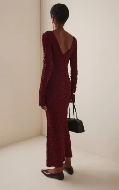 By Malene Birger Venus Smocked Knit Maxi Dress | Thumbnail 4 By Malene Birger Venus Smocked Knit Maxi Dress | Thumbnail 4