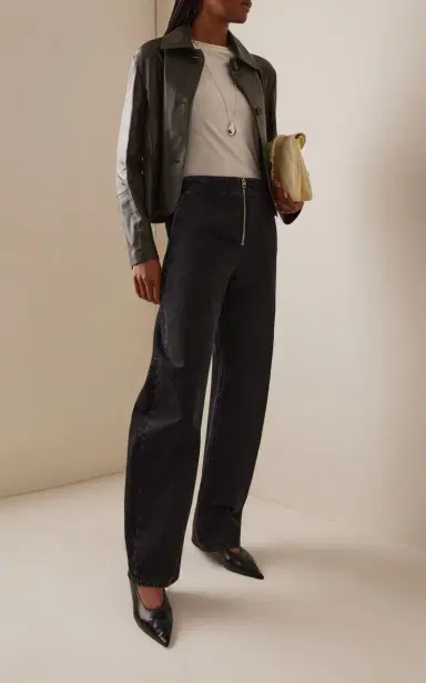 Frame The Zip Rigid High-Rise Barrel-Leg Jeans | Thumbnail 2 Frame The Zip Rigid High-Rise Barrel-Leg Jeans | Thumbnail 2