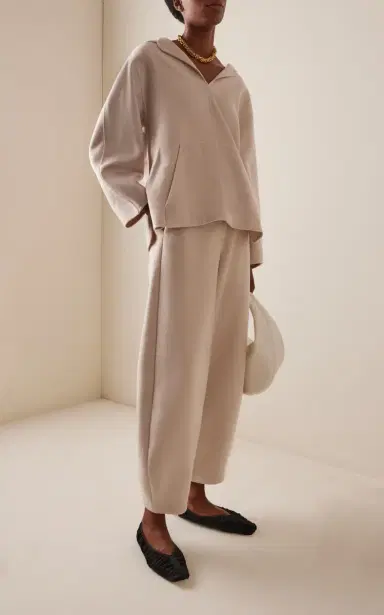 By Malene Birger Carlien Wool Barrel-Leg Trousers | Thumbnail 2 By Malene Birger Carlien Wool Barrel-Leg Trousers | Thumbnail 2
