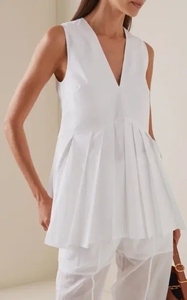 Jil Sander Cotton Peplum Top | Thumbnail 2 Jil Sander Cotton Peplum Top | Thumbnail 2