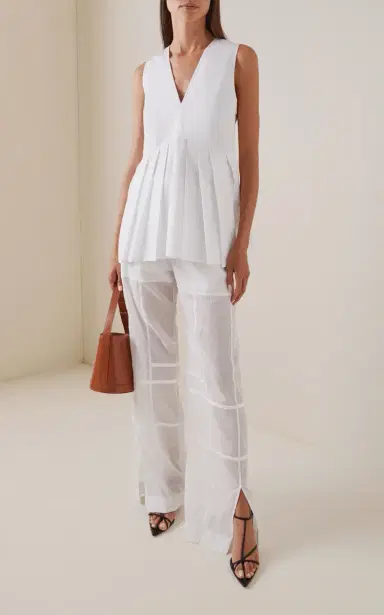 Jil Sander Cotton Peplum Top | Thumbnail 3 Jil Sander Cotton Peplum Top | Thumbnail 3