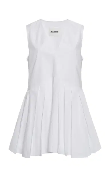 Jil Sander Cotton Peplum Top | Thumbnail 1 Jil Sander Cotton Peplum Top | Thumbnail 1