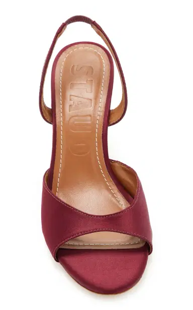 Staud Brigitte Satin Slingback Sandals | Thumbnail 3 Staud Brigitte Satin Slingback Sandals | Thumbnail 3