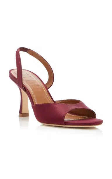 Staud Brigitte Satin Slingback Sandals | Thumbnail 4 Staud Brigitte Satin Slingback Sandals | Thumbnail 4