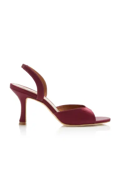 Staud Brigitte Satin Slingback Sandals | Thumbnail 1 Staud Brigitte Satin Slingback Sandals | Thumbnail 1