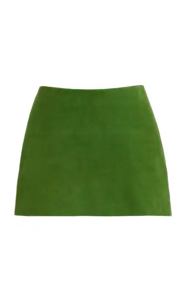 STAUD Crest Suede Mini Skirt | Thumbnail 1 STAUD Crest Suede Mini Skirt | Thumbnail 1