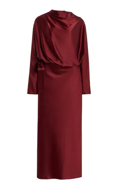STAUD Phoebe Draped Silk Maxi Dress | Thumbnail 6 STAUD Phoebe Draped Silk Maxi Dress | Thumbnail 6