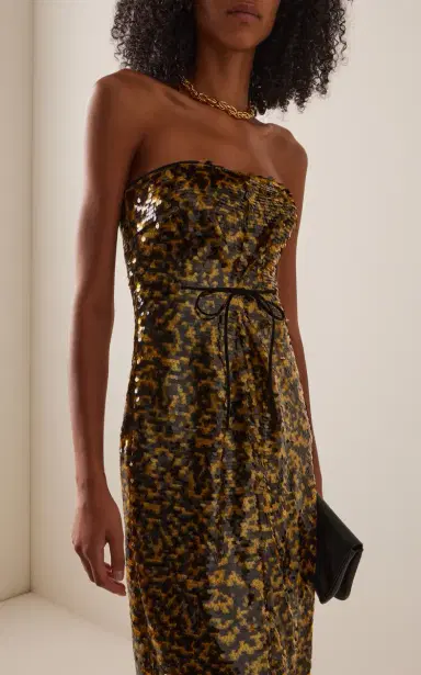 Staud Cece Sequined Midi Dress | Thumbnail 3 Staud Cece Sequined Midi Dress | Thumbnail 3