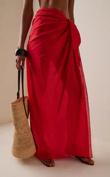 ÉTERNE Esme Cotton Maxi Sarong | Thumbnail 4 ÉTERNE Esme Cotton Maxi Sarong | Thumbnail 4