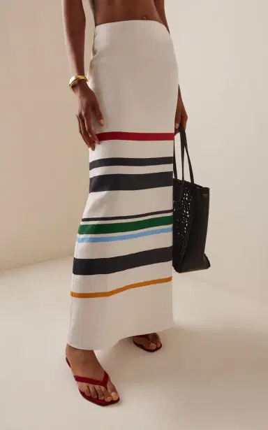 Cala de la Cruz Exclusive Tua Striped Linen Maxi Skirt | Thumbnail 3 Cala de la Cruz Exclusive Tua Striped Linen Maxi Skirt | Thumbnail 3
