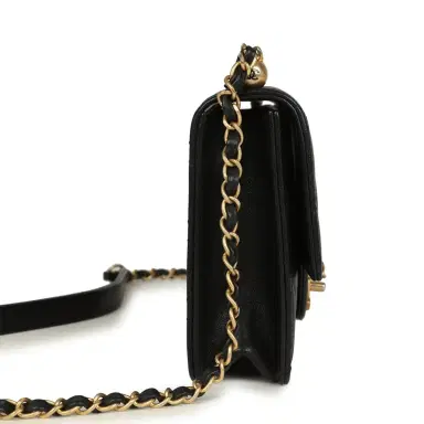 Chanel Pre-owned Chanel Small Chic Pearls Flap Bag Black Goatskin Antique Gold Hardware | Thumbnail 3 Chanel Pre-owned Chanel Small Chic Pearls Flap Bag Black Goatskin Antique Gold Hardware | Thumbnail 3