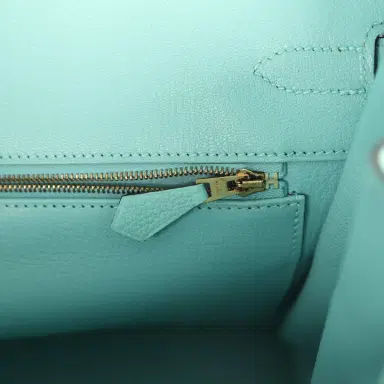 HERMÈS Pre-owned Hermes Birkin 35 Bleu Atoll Togo Gold Hardware | Thumbnail 9 HERMÈS Pre-owned Hermes Birkin 35 Bleu Atoll Togo Gold Hardware | Thumbnail 9