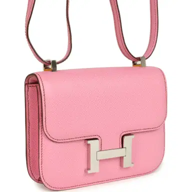 HERMÈS Pre-owned Hermes Micro Constance 14 Bubblegum Epsom Palladium Hardware | Thumbnail 2 HERMÈS Pre-owned Hermes Micro Constance 14 Bubblegum Epsom Palladium Hardware | Thumbnail 2