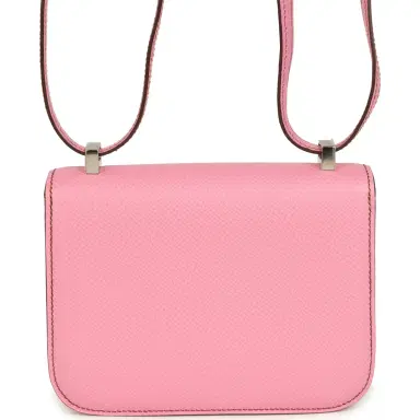 HERMÈS Pre-owned Hermes Micro Constance 14 Bubblegum Epsom Palladium Hardware | Thumbnail 4 HERMÈS Pre-owned Hermes Micro Constance 14 Bubblegum Epsom Palladium Hardware | Thumbnail 4