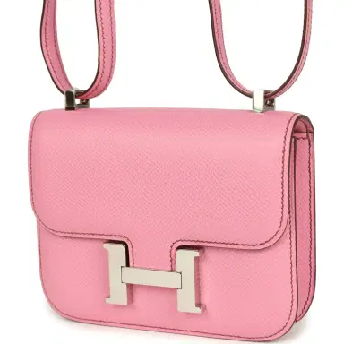 HERMÈS Pre-owned Hermes Micro Constance 14 Bubblegum Epsom Palladium Hardware | Thumbnail 5 HERMÈS Pre-owned Hermes Micro Constance 14 Bubblegum Epsom Palladium Hardware | Thumbnail 5