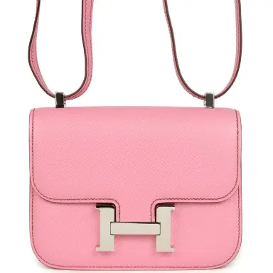 HERMÈS Pre-owned Hermes Micro Constance 14 Bubblegum Epsom Palladium Hardware | Thumbnail 1 HERMÈS Pre-owned Hermes Micro Constance 14 Bubblegum Epsom Palladium Hardware | Thumbnail 1