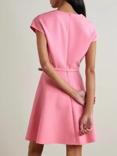 Oscar de la Renta Belted Stretch-wool Crepe Mini Dress | Thumbnail 3 Oscar de la Renta Belted Stretch-wool Crepe Mini Dress | Thumbnail 3