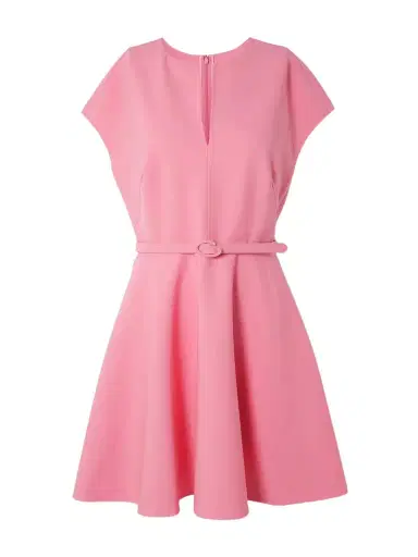 Oscar de la Renta Belted Stretch-wool Crepe Mini Dress | Thumbnail 1 Oscar de la Renta Belted Stretch-wool Crepe Mini Dress | Thumbnail 1