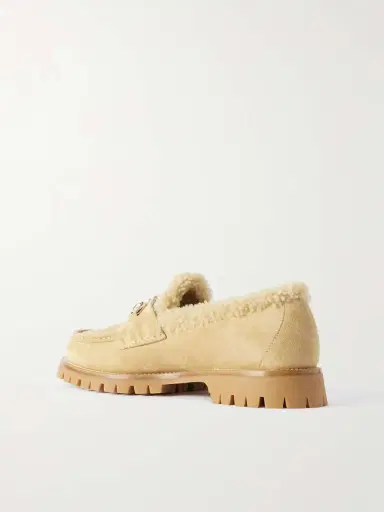 Gucci Sylke Horsebit-embellished Shearling Loafers | Thumbnail 3 Gucci Sylke Horsebit-embellished Shearling Loafers | Thumbnail 3