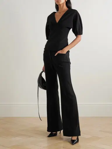 Proenza Schouler Kalea Stretch-crepe Flared Pants | Thumbnail 2 Proenza Schouler Kalea Stretch-crepe Flared Pants | Thumbnail 2