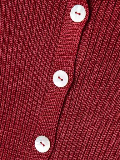 Calle Del Mar Cropped Ribbed-knit Cardigan | Thumbnail 4 Calle Del Mar Cropped Ribbed-knit Cardigan | Thumbnail 4