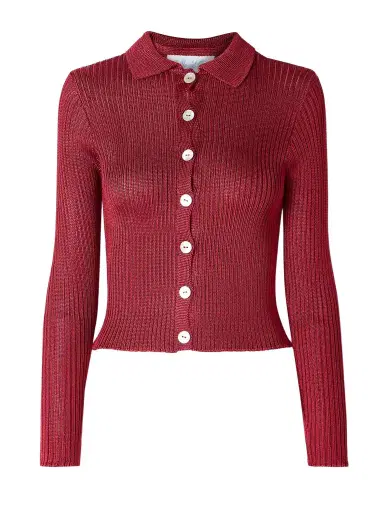 Calle Del Mar Cropped Ribbed-knit Cardigan | Thumbnail 1 Calle Del Mar Cropped Ribbed-knit Cardigan | Thumbnail 1