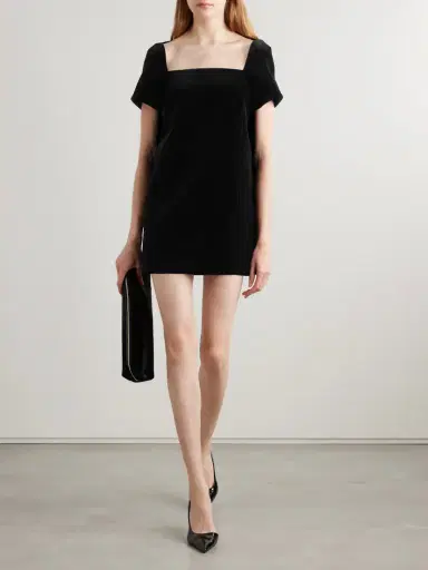 Khaite Benji Velvet Mini Dress | Thumbnail 2 Khaite Benji Velvet Mini Dress | Thumbnail 2