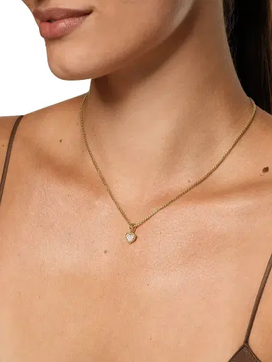 David Yurman Women's Petite Elements Heart Plate Pendant in 18K Yellow Gold with Diamonds 8.2MM - Diamond | Thumbnail 2 David Yurman Women's Petite Elements Heart Plate Pendant in 18K Yellow Gold with Diamonds 8.2MM - Diamond | Thumbnail 2