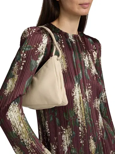 Vince Women's Floral Micro-Pleated Crewneck Top - Dark Bordeaux | Thumbnail 6 Vince Women's Floral Micro-Pleated Crewneck Top - Dark Bordeaux | Thumbnail 6