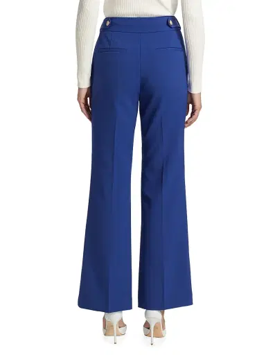 Elie Tahari Women's Pleated Boot-Cut Pants - Sapphire | Thumbnail 5 Elie Tahari Women's Pleated Boot-Cut Pants - Sapphire | Thumbnail 5